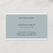 Professioneel modern Monogram Elegant Blue Green Visitekaartje (Achterkant)