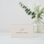 Professioneel Modern Monogram Elegant Eenvoudig Visitekaartje (Staand voorkant)