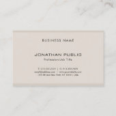 Professioneel Modern Monogram Elegant Eenvoudig Visitekaartje (Achterkant)