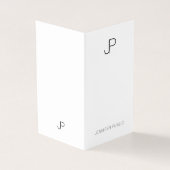 Professioneel Modern Monogram Elegant Minimalist Visitekaartje (Buitenkant)