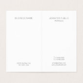 Professioneel Modern Monogram Elegant Minimalist Visitekaartje (Binnenkant ongevouwen)
