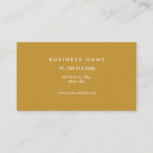 Professioneel, modern monogram, goud en wit visitekaartje (Achterkant)
