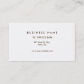 Professioneel, modern monogram, goud en wit visitekaartje (Achterkant)