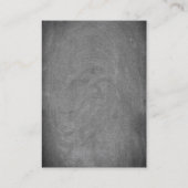 Professioneel Modern Monogram Grijs krijtbord Visitekaartje (Achterkant)