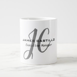 Professioneel Modern Monogram Kalligrafie Script Grote Koffiekop