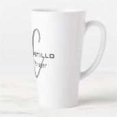 Professioneel Modern Monogram Kalligrafie Script Latte Mok (Rechts)