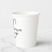 Professioneel Modern Monogram Kalligrafie Script Papieren Bekers (Links)