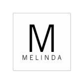 Professioneel modern monogram met aangepaste naam rubberstempel (Afrduk)