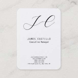 Professioneel modern monogram - minimalistisch pla visitekaartje