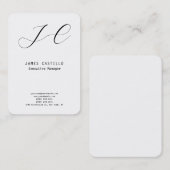 Professioneel modern monogram - minimalistisch pla visitekaartje (Voorkant / Achterkant)
