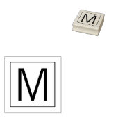 Professioneel modern Monogram Rubberstempel (Gestempeld)