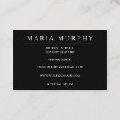 Professioneel modern Monogram Visitekaartje (Achterkant)