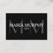 Professioneel modern Monogram Visitekaartje (Voorkant)