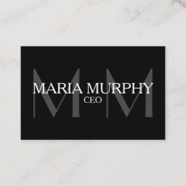 Professioneel modern Monogram Visitekaartje