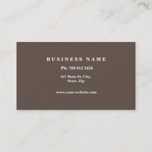 Professioneel, modern monogram zwart-wit visitekaartje (Achterkant)