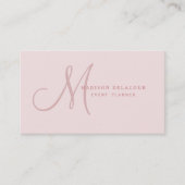 Professioneel, modern monogram zwart-wit visitekaartje (Voorkant)