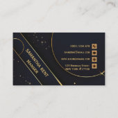 Professioneel Modern Navy & Goud Visitekaartje (Achterkant)