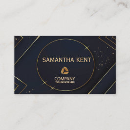 Professioneel Modern Navy & Goud Visitekaartje