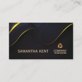 Professioneel Modern Navy & Goud Visitekaartje