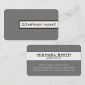 Professioneel, modern nikkel minimalistisch visitekaartje (Voorkant / Achterkant)