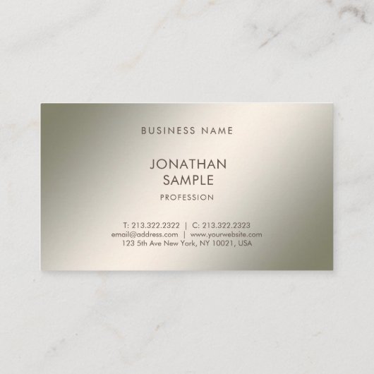 Professioneel Modern Ontwerp Elegante Eenvoudige S Visitekaartje (Achterkant)