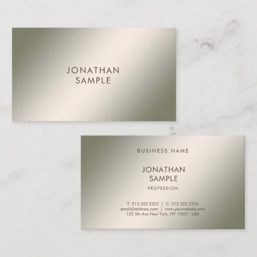 Professioneel Modern Ontwerp Elegante Eenvoudige S Visitekaartje (Voorkant / Achterkant)