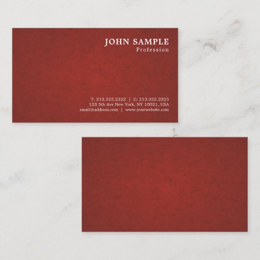 Professioneel Modern Ontwerp Graceful Classy DeLux Visitekaartje (Voorkant / Achterkant)