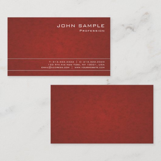 Professioneel Modern Ontwerp Graceful Classy Luxe Visitekaartje (Voorkant / Achterkant)