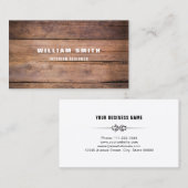 Professioneel modern ontwerp van houten korrels visitekaartje (Voorkant / Achterkant)