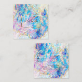 Professioneel modern opal holografisch, Confetti Kortingskaartje (Voorkant / Achterkant)