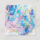 Professioneel modern opal holografisch, Confetti Kortingskaartje (Achterkant)