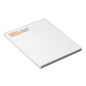 Professioneel Modern Oranje Wit Minimalistisch Een Notitieblok (Schuin)