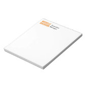 Professioneel Modern Oranje Wit Minimalistisch Een Notitieblok (Linkerzijde)