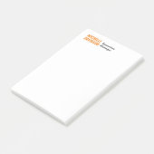 Professioneel modern Oranje, wit, minimalistisch v Post-it® Notes (Schuin)