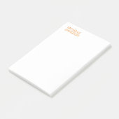Professioneel modern Oranje, wit, minimalistisch v Post-it® Notes (Schuin)
