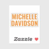 Professioneel modern Oranje, wit, minimalistisch v Sticker (Vel)