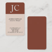 Professioneel modern Premium Colour Monogram Visitekaartje (Voorkant / Achterkant)