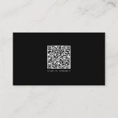 Professioneel Modern QR-code Zwart en Wit Visitekaartje (Achterkant)