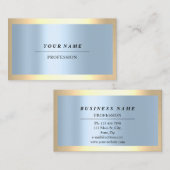 Professioneel, modern, rokerblauw pastel visitekaartje (Voorkant / Achterkant)