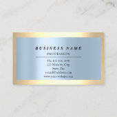 Professioneel, modern, rokerblauw pastel visitekaartje (Achterkant)