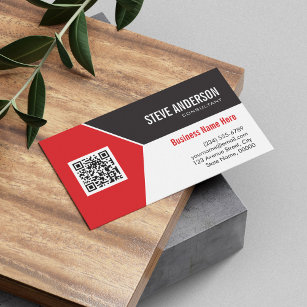 Professioneel modern Rood - Collectief QR Code Log Visitekaartje