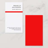Professioneel, modern rood wit visitekaartje (Voorkant / Achterkant)