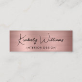 Professioneel, modern Roos met QR-code voor script Mini Visitekaartje (Voorkant)