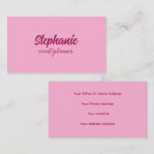 Professioneel Modern Roze Elegant Kleurrijk Meisje Visitekaartje (Voorkant / Achterkant)