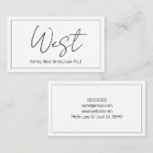 Professioneel modern, schoon Visitekaartje (Voorkant / Achterkant)