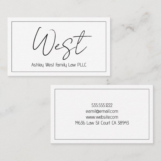 Professioneel modern, schoon Visitekaartje (Voorkant / Achterkant)