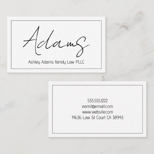 Professioneel modern, schoon Visitekaartje (Voorkant / Achterkant)