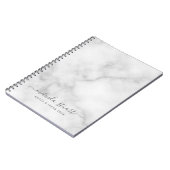 Professioneel Modern Schrift Wit Marmer Notitieboek (Linkerzijde)