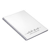 Professioneel Modern Schrift Zwart en Wit Notitieboek (Rechterzijde)