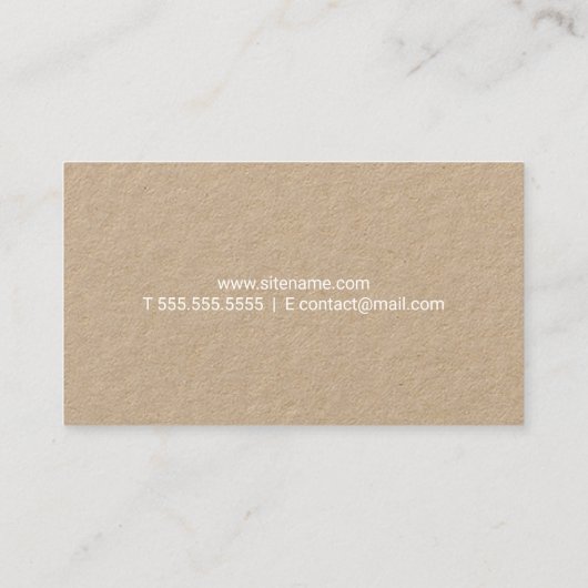 Professioneel modern Script Kraft Paper Visitekaartje (Achterkant)